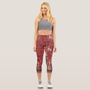 Lady and Unicorn Mediaeval Tapestry Touch Capri Leggings