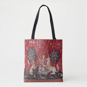 Lady and Unicorn Medieval Tapestry Sight Tote Bag