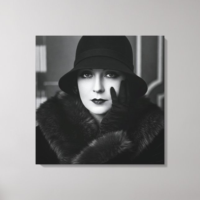 Lady Art Deco, by Natasha Us   Canvas Print (Front)