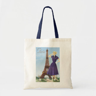Lady at the Eiffel Tower Tote Bag