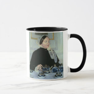 Lady at the Tea Table, 1885 (oil on canvas) Mug