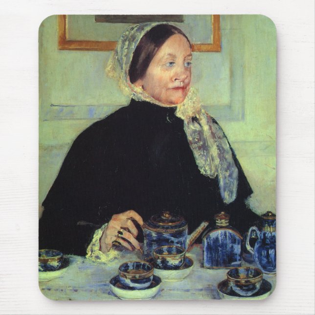 Lady At The Tea Table Mouse Mat (Front)