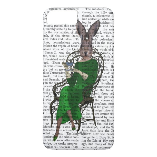 Lady Bella Rabbit Taking Tea 2 Case-Mate iPhone Case (Back)