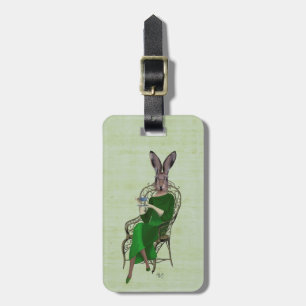 Lady Bella Rabbit Taking Tea 4 Luggage Tag
