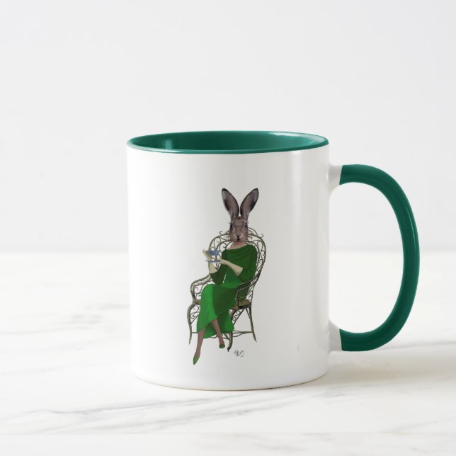 Lady Bella Rabbit Taking Tea 4 Mug (Right)