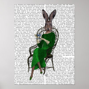 Lady Bella Rabbit Taking Tea Poster