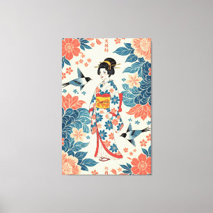 Lady Bingata Canvas Print
