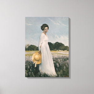 Lady Bird Johnson - Aaron Shikler (1978) Canvas Print