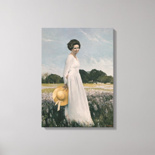 Lady Bird Johnson - Aaron Shikler (1978) Canvas Print (Front)