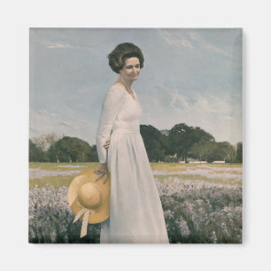Lady Bird Johnson - Aaron Shikler (1978) Magnet