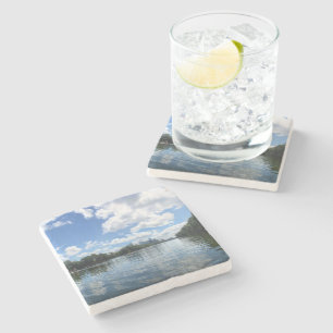 Lady Bird Lake Panorama - Austin - Texas Stone Coaster