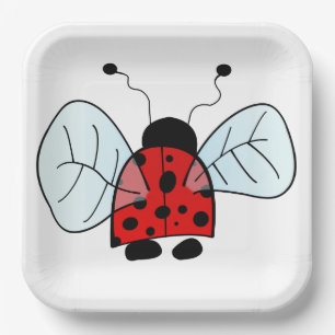 Lady bird paper plate