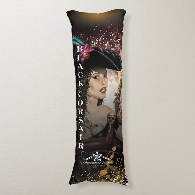 Lady Black Corsair Body Cushion (Front Vertical)