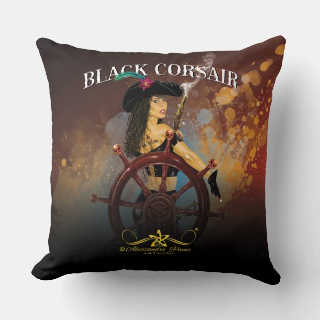 Lady Black Corsair Cushion (Front)