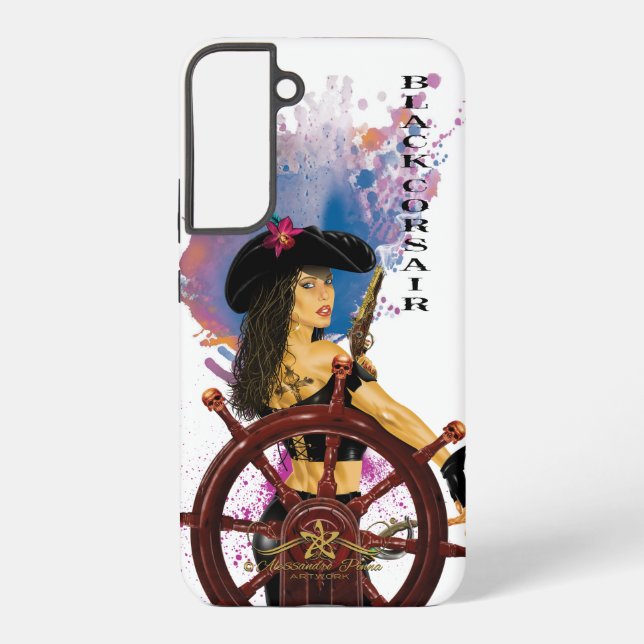 Lady Black Corsair Samsung Galaxy S22+ Case (Back)