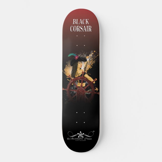 Lady Black Corsair Skateboard (Front)