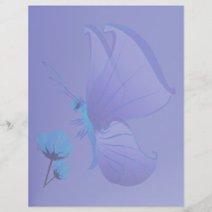 Lady Blue Butterfly Letterhead