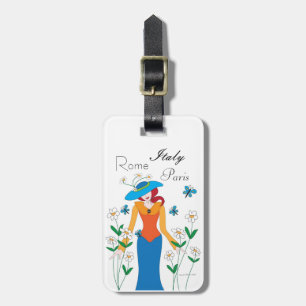 Lady Blue Luggage Tag