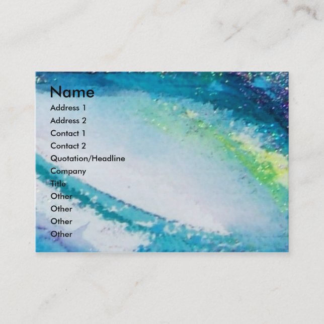 LADY BLUE MASK Venetian Masquerade Pink Teal Business Card (Front)