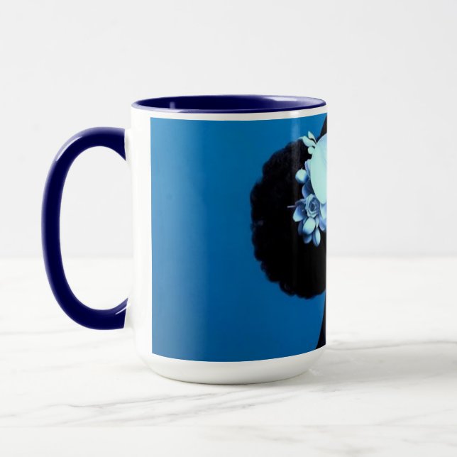Lady Blue Postcard Mug (Left)