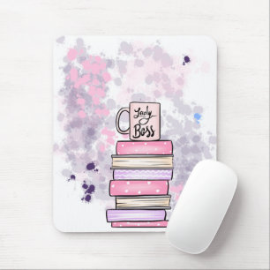 Lady Boss Books and Mug Planner Clipboard Mouse Mat