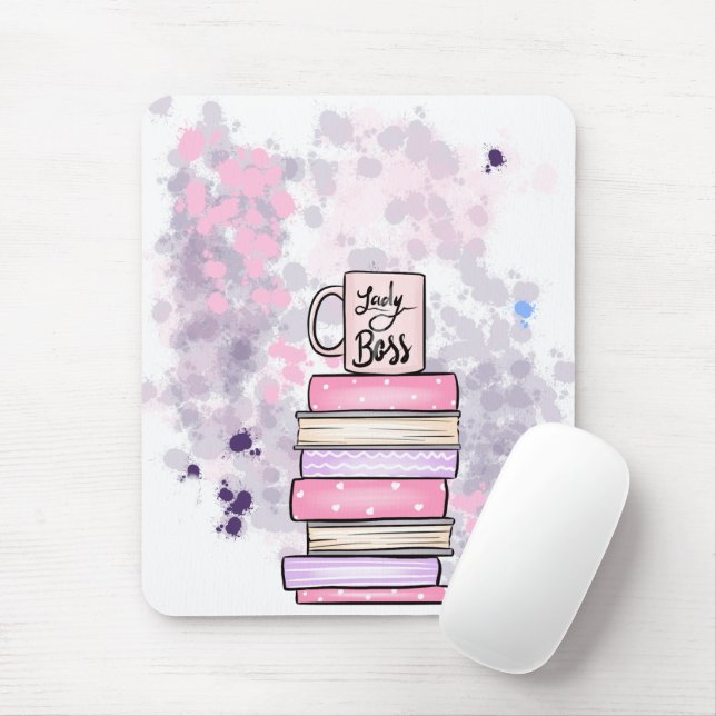 Lady Boss Books and Mug Planner Clipboard Mouse Mat (With Mouse)
