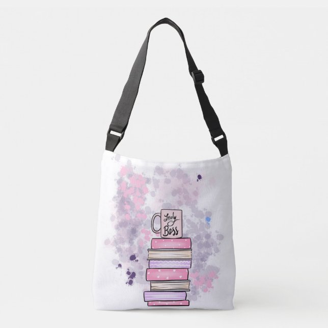 Lady Boss Books and Mug Tote Bag (Front)