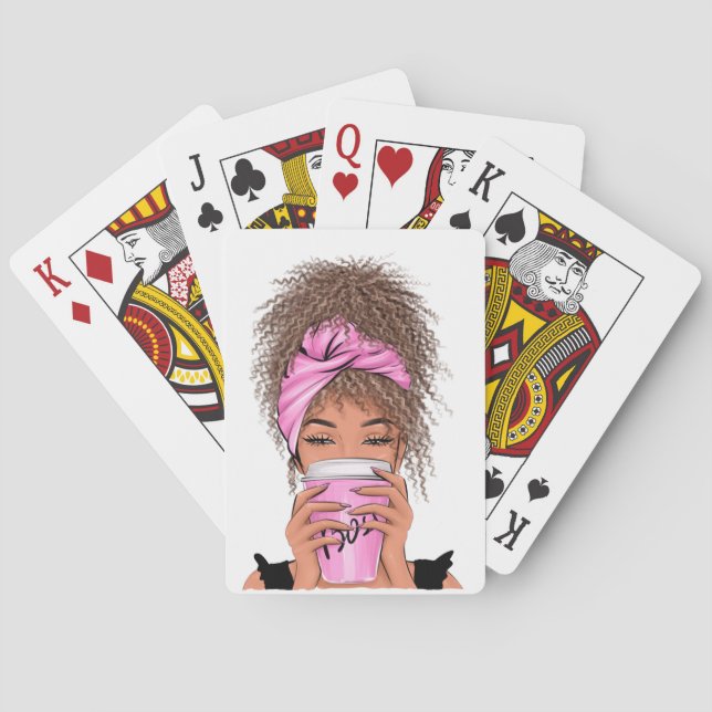 Lady Boss Life, Boss Babe Woman Bangle Bracelet Bu Playing Cards (Back)