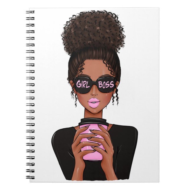 Lady Boss Life, Boss Babe Woman, Girl Boss Drawstr Notebook (Front)