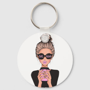 Lady Boss Life, Boss Babe Woman, Girl Boss Sterlin Key Ring