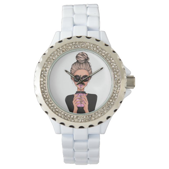 Lady Boss Life, Boss Babe Woman, Girl Boss Sterlin Watch (Front)