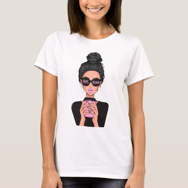 Lady Boss Life, Boss Babe Woman, Girl Boss T-Shirt (Front)