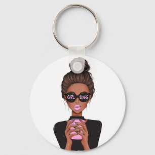 Lady Boss Life, Boss Babe Woman, Girl Boss T-Shirt Key Ring