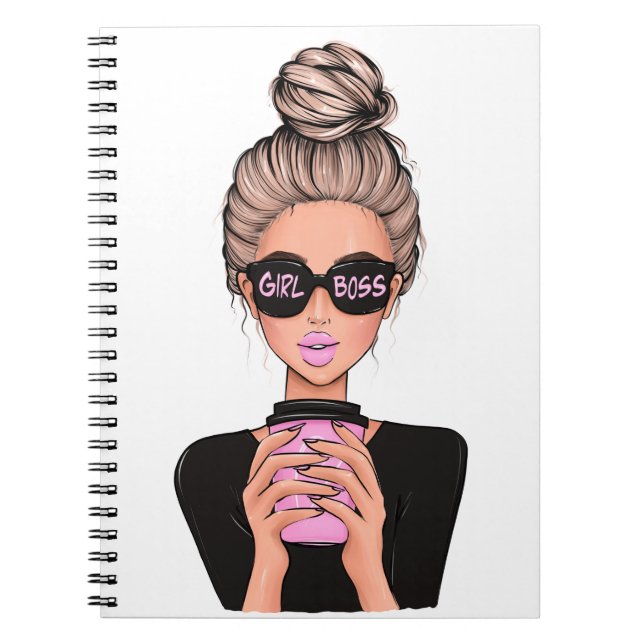 Lady Boss Life, Boss Babe Woman, Girl Boss T-Shirt Notebook (Front)