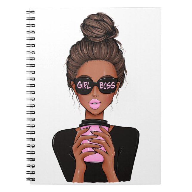 Lady Boss Life, Boss Babe Woman, Girl Boss T-Shirt Notebook (Front)
