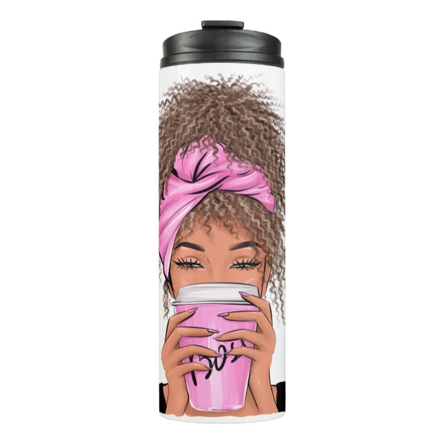 Lady Boss Life, Boss Babe Woman T-Shirt Grocery Ba Thermal Tumbler (Front)
