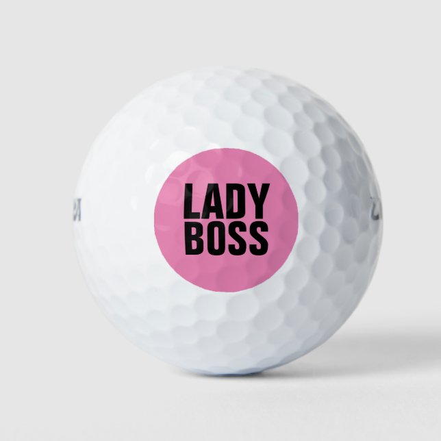 LADY BOSS PINK GOLF BALLS (Front)