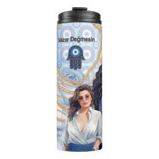 Lady Boss turkish evil eye  Thermal Tumbler