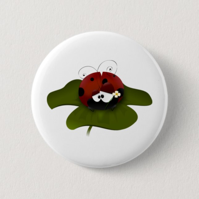 Lady Bug 6 Cm Round Badge (Front)