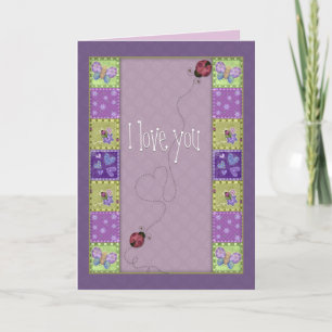 Lady bug and butterfly card