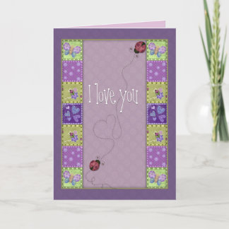 Lady bug and butterfly card