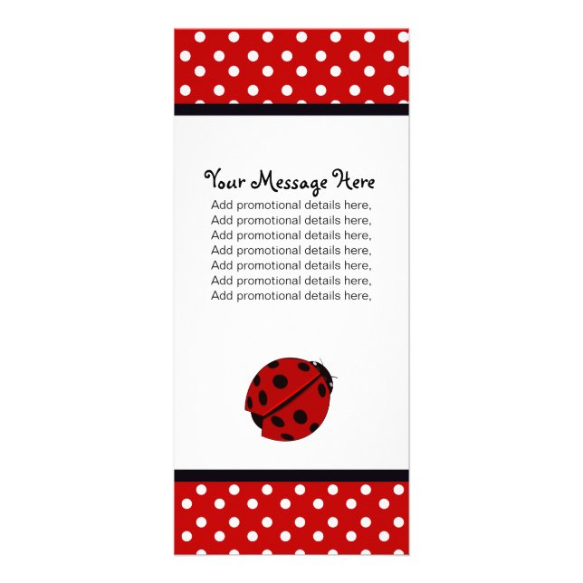 Lady Bug and Polka Dots Rack Cards (Front)