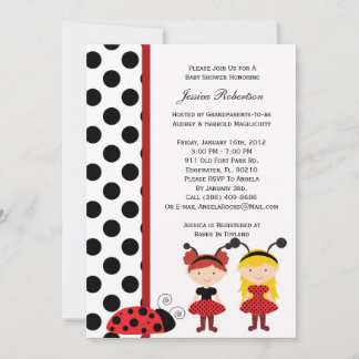 Lady Bug Baby Shower Invitation