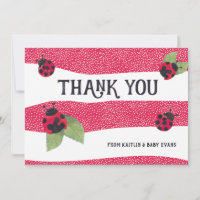 Lady Bug Baby Shower Thank You