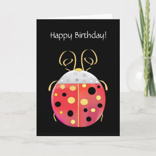 Lady Bug Birthday Greeting Card