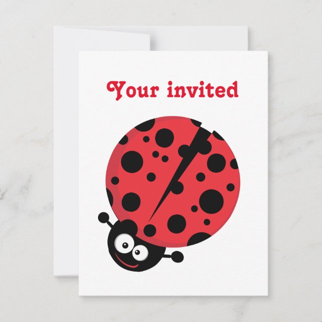 Lady Bug Birthday Invite (Front)