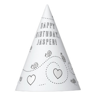 Lady Bug Birthday Party - Colour Your Own Party Ha Party Hat