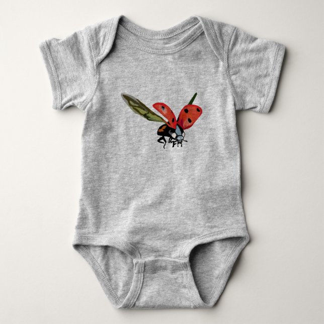 Lady bug Bug Flight  Jersey Bodysuit (Front)