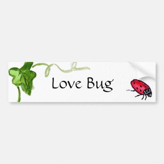Lady Bug Bumper Sticker (Front)
