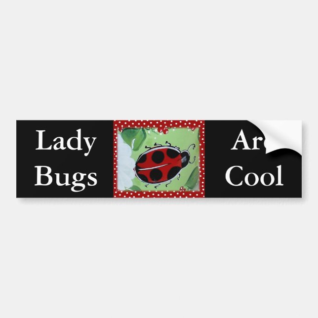 Lady Bug Bumper Sticker (Front)